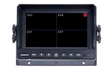 Ext In-Cab dimmable Monitor 7 inch screen 4ch input